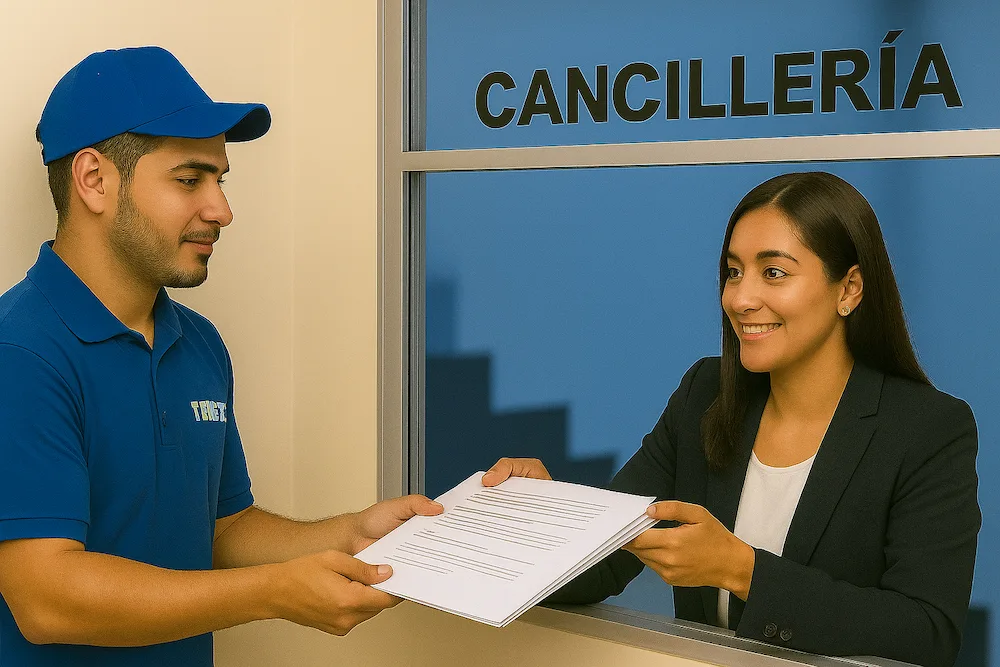 Mensajero tmex en Apostilla documentos cancillería