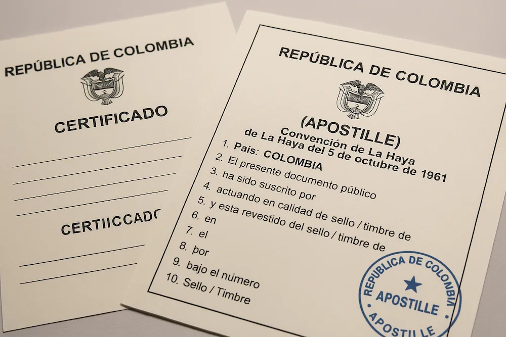 Documento apostillado tmex bogota